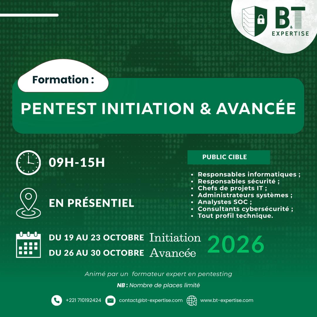 Formation Pentest initiation et avancé
